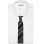 Brioni - 8cm Striped Wool and Silk-Blend Tie - Blue