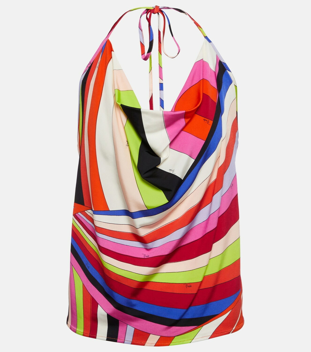 Pucci Printed cowl neck camisole