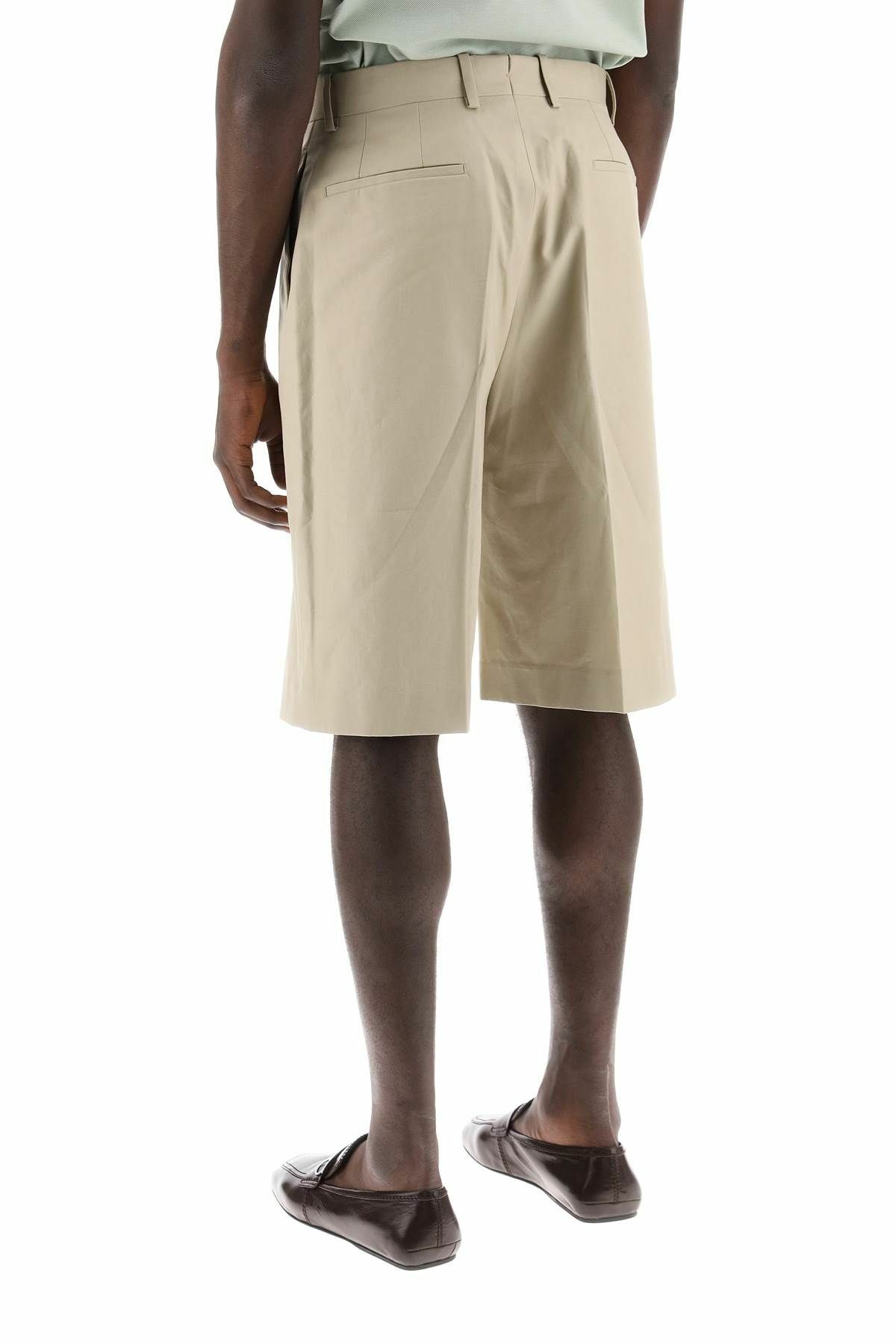 FERRAGAMO tailored canvas bermuda shorts Beige