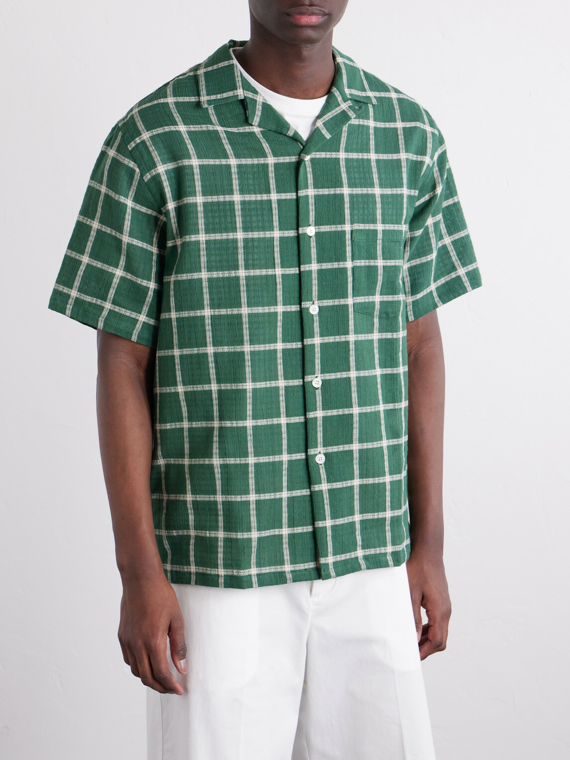 Portuguese Flannel - Alvor Checked Organic Cotton Shirt - Green