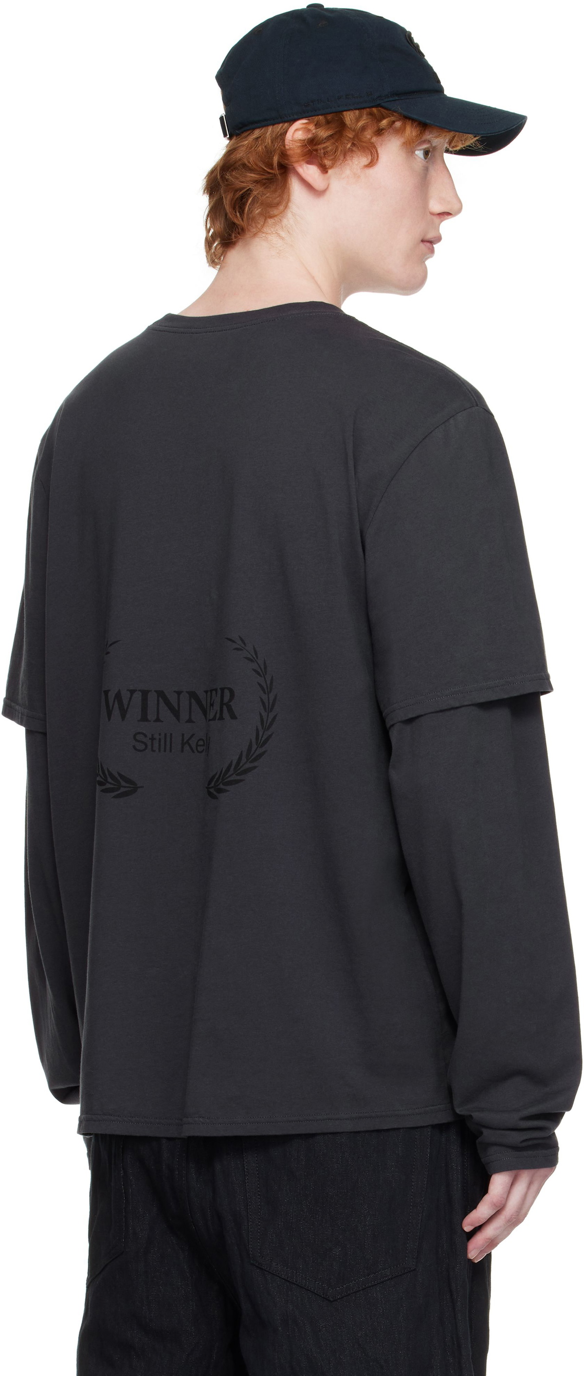 Still Kelly Black Layered 'Winner' T-shirt