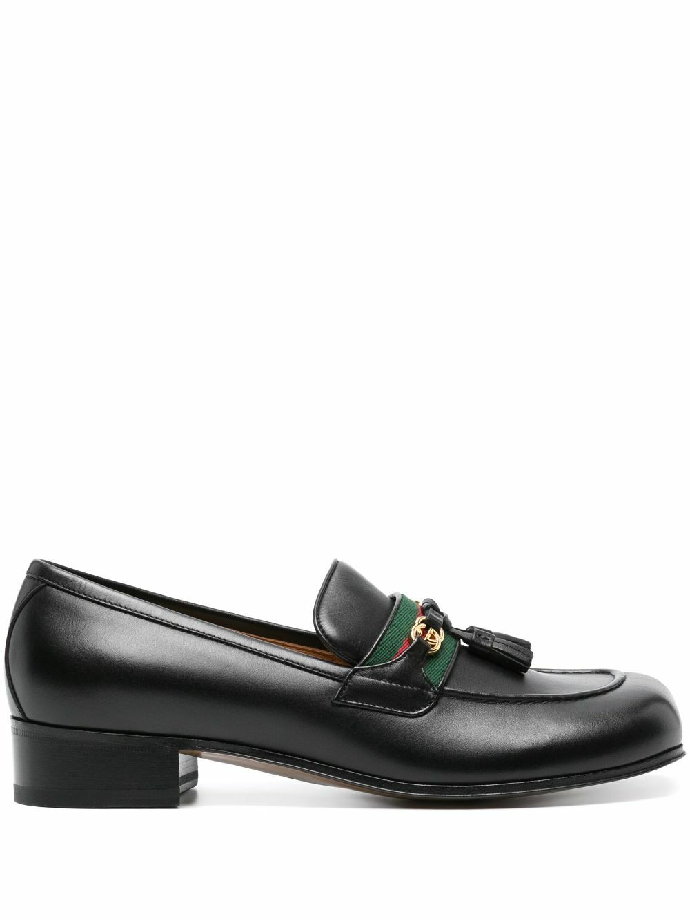 Gucci Black Web Interlocking G Loafers Gucci