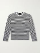 Rag & Bone - Striped Cotton-Jersey T-Shirt - Blue