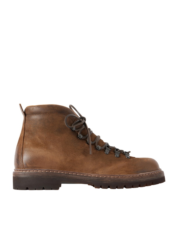 Photo: Officine Creative - Artik 002 Suede Lace-Up Boots - Brown