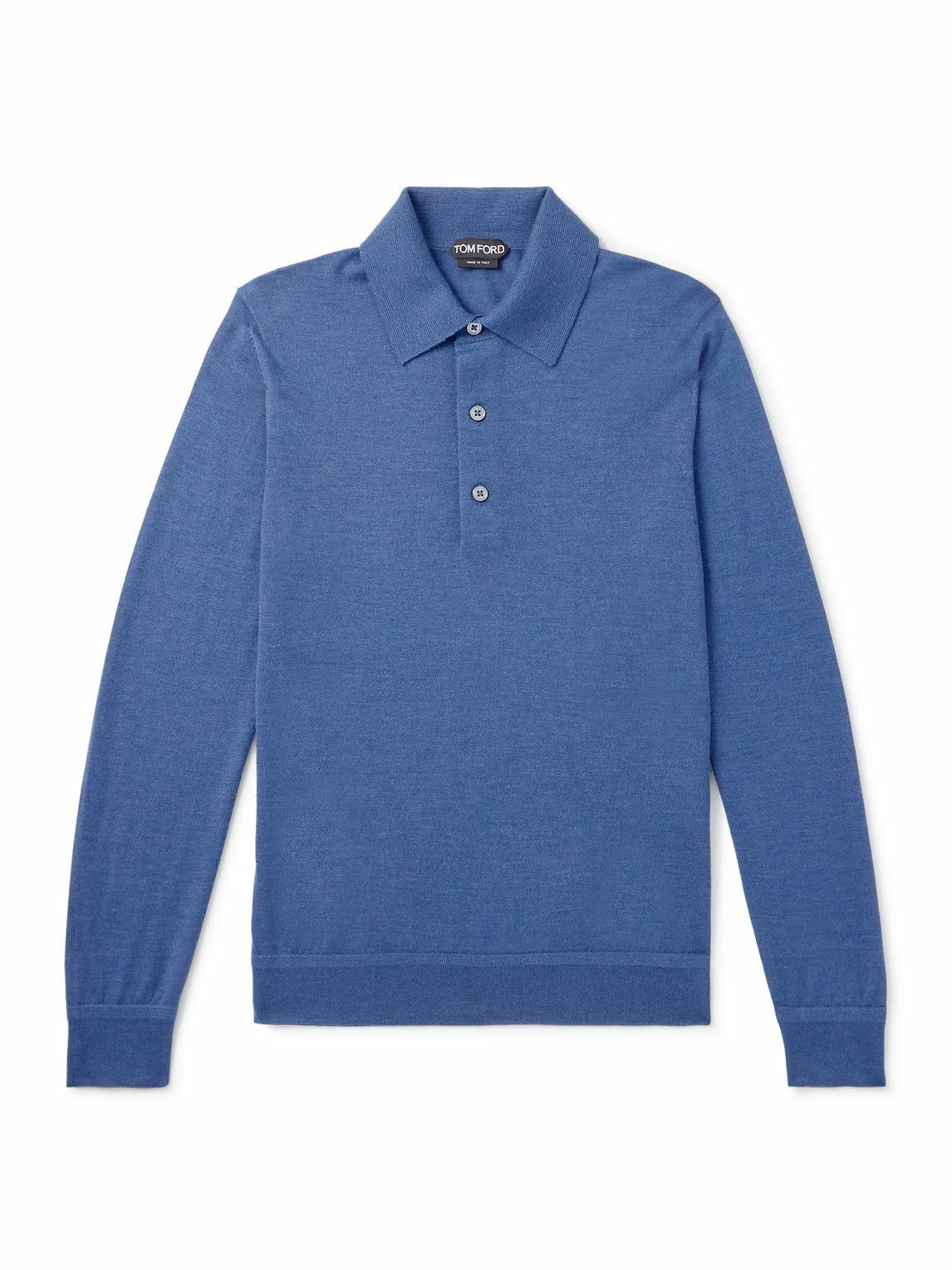 TOM FORD - Slim-Fit Cashmere and Silk-Blend Polo Shirt