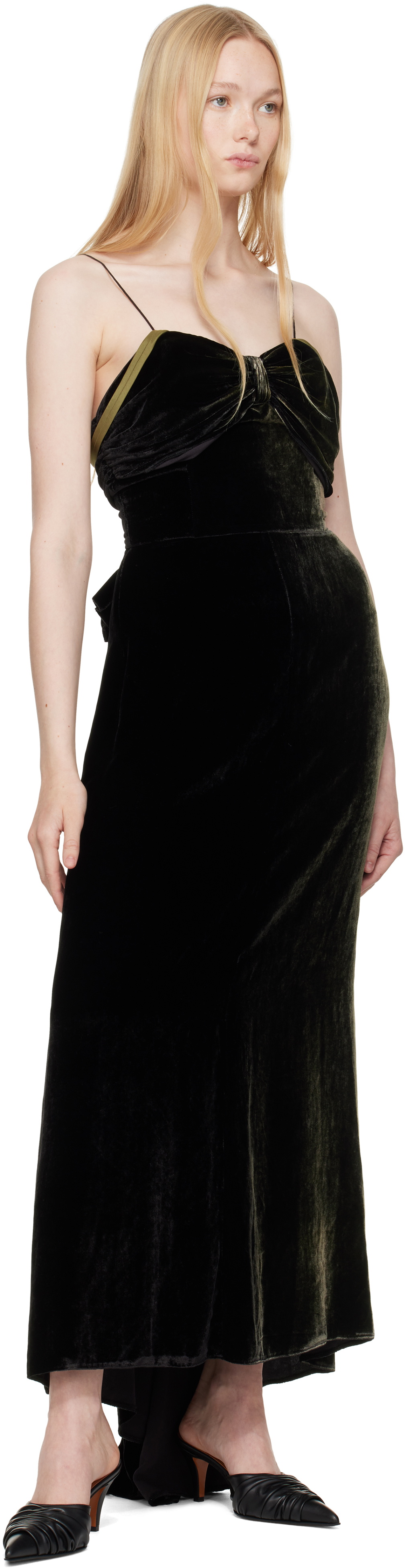Maison Margiela Black Silk Maxi Dress