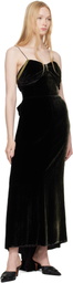 Maison Margiela Black Silk Maxi Dress