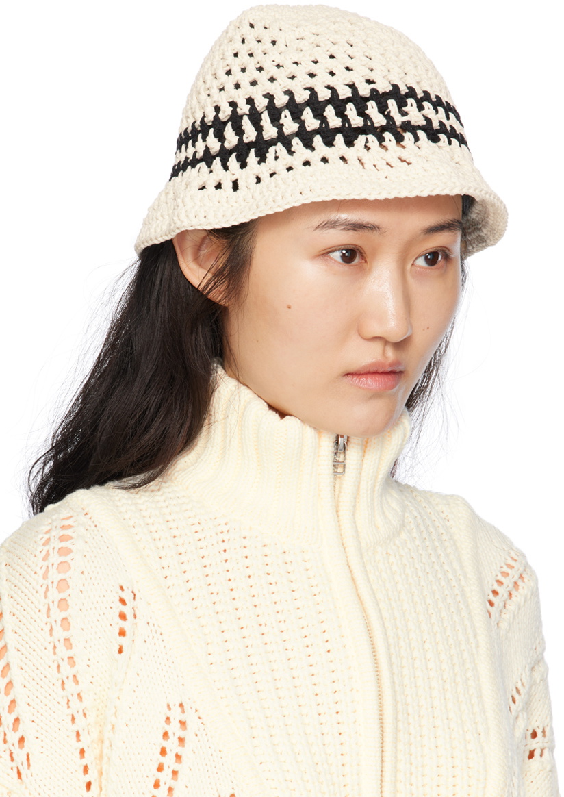 Kijun Off-White Crochet Bucket Hat Kijun