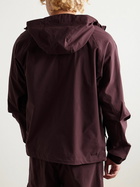 Nike - Tech Logo-Print Stretch-Nylon Hooded Jacket - Burgundy