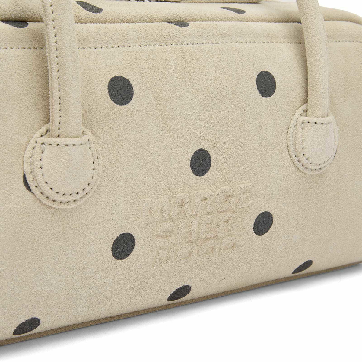 MARGESHERWOOD Women's Soft Boston EW Bag in Blond Wood/Polka Dot 
