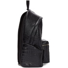 Saint Laurent Black Croc City Backpack