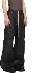 Rick Owens DRKSHDW Black Temple Double Jumbo Belas Denim Cargo Pants