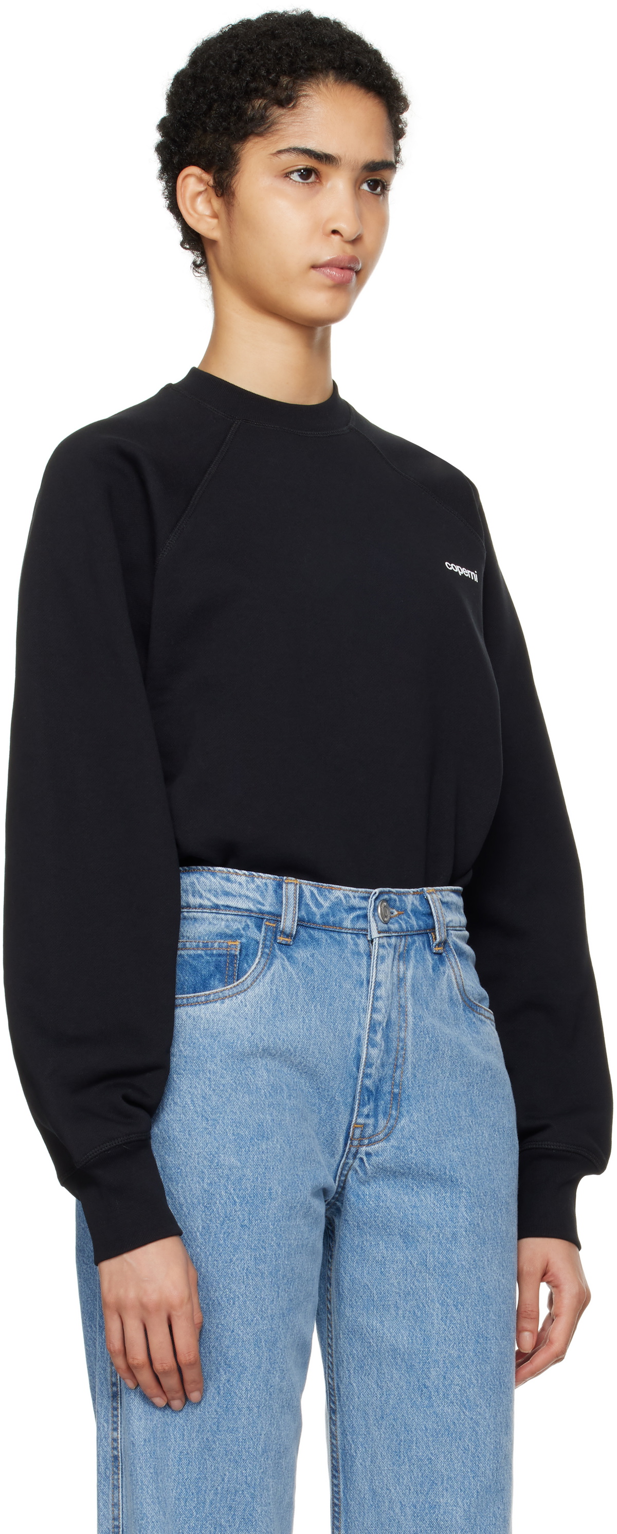 Coperni Black Crewneck Sweatshirt Bodysuit