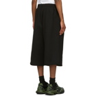 Balenciaga Black Molleton Long Shorts