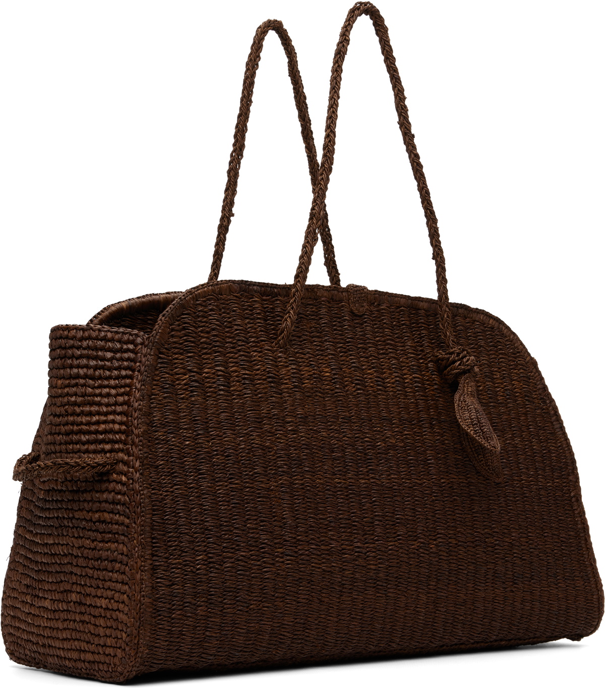 JACQUEMUS Brown 'The large raffia Turismo' Tote