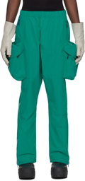 Dingyun Zhang Green 3D Pocket Ski Trousers