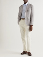 Brunello Cucinelli - Puppytooth Linen, Wool and Silk-Blend Blazer - Neutrals