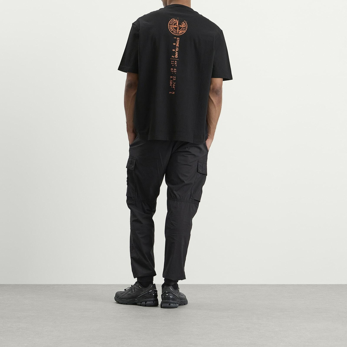 Stone Island Men's Vertical Placement T-Shirt in Black