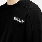 Moncler Men's Logo Crew Knit in Black