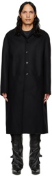 Courrèges Black Long Oversize Coat