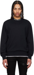 Versace Jeans Couture Black Logo Collar Sweatshirt