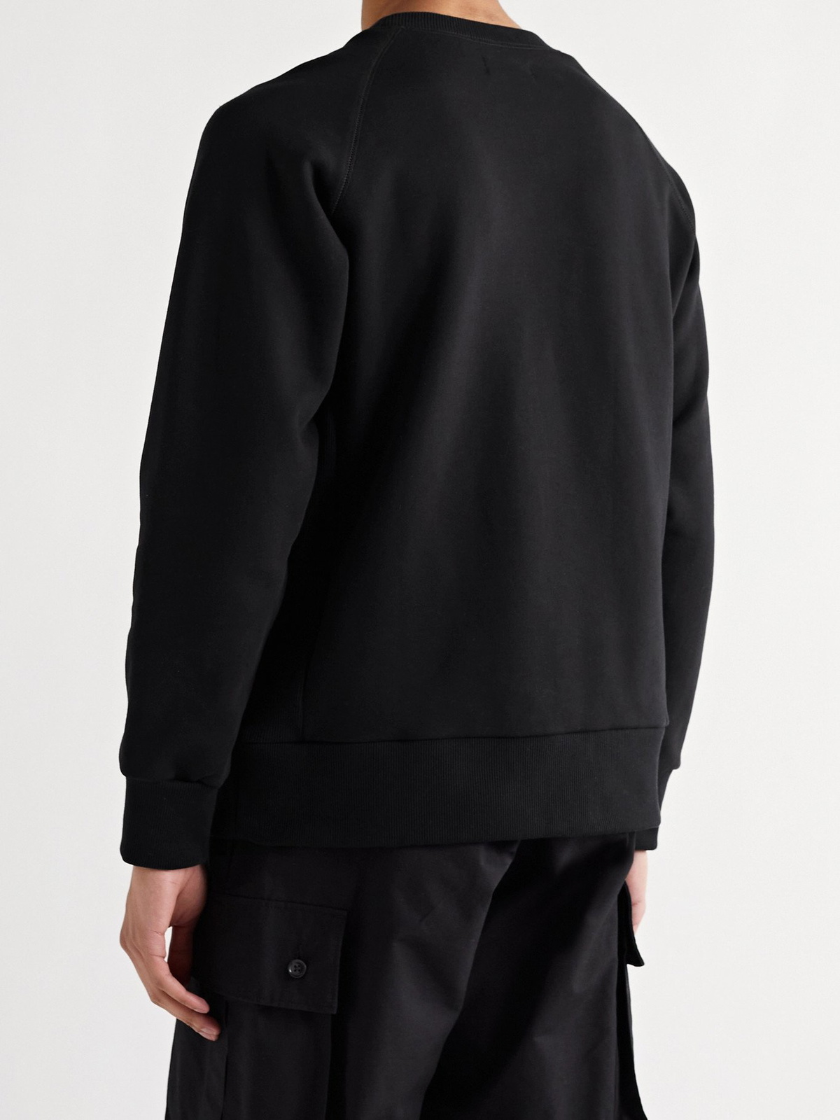 A.P.C. - Sacai Tani Logo-Print Mélange Loopback Cotton