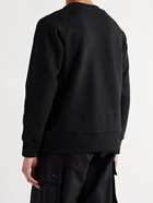 A.P.C. - Sacai Tani Logo-Print Mélange Loopback Cotton-Jersey Sweatshirt - Black - M