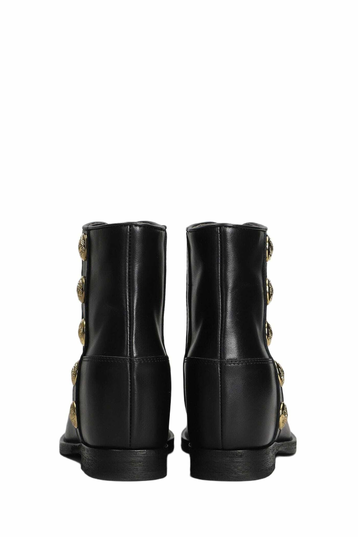 Via Roma 15 Ankle Boots Inside Wedge In Black Leather