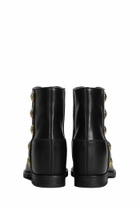 Via Roma 15 Ankle Boots Inside Wedge In Black Leather