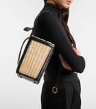 Alaïa Small wicker and leather bucket bag
