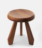 Cassina Méribel walnut stool
