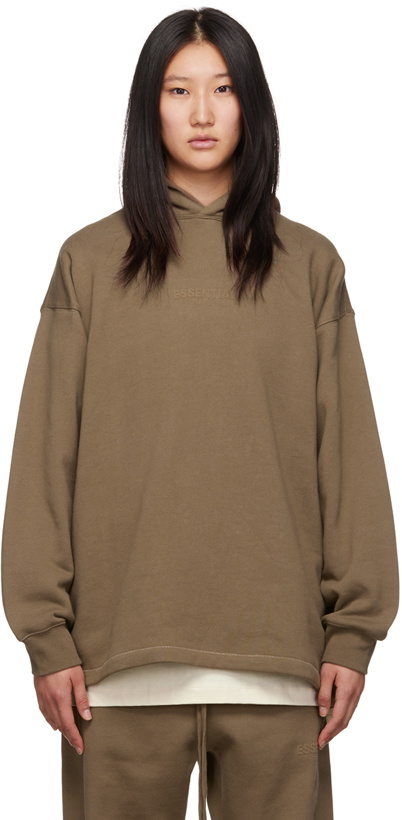 Photo: Essentials Brown Relaxed Hoodie