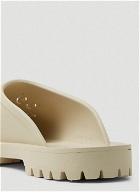 Perforated G Low Clogs in White