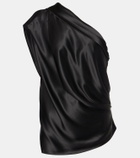 The Sei Asymmetric silk top