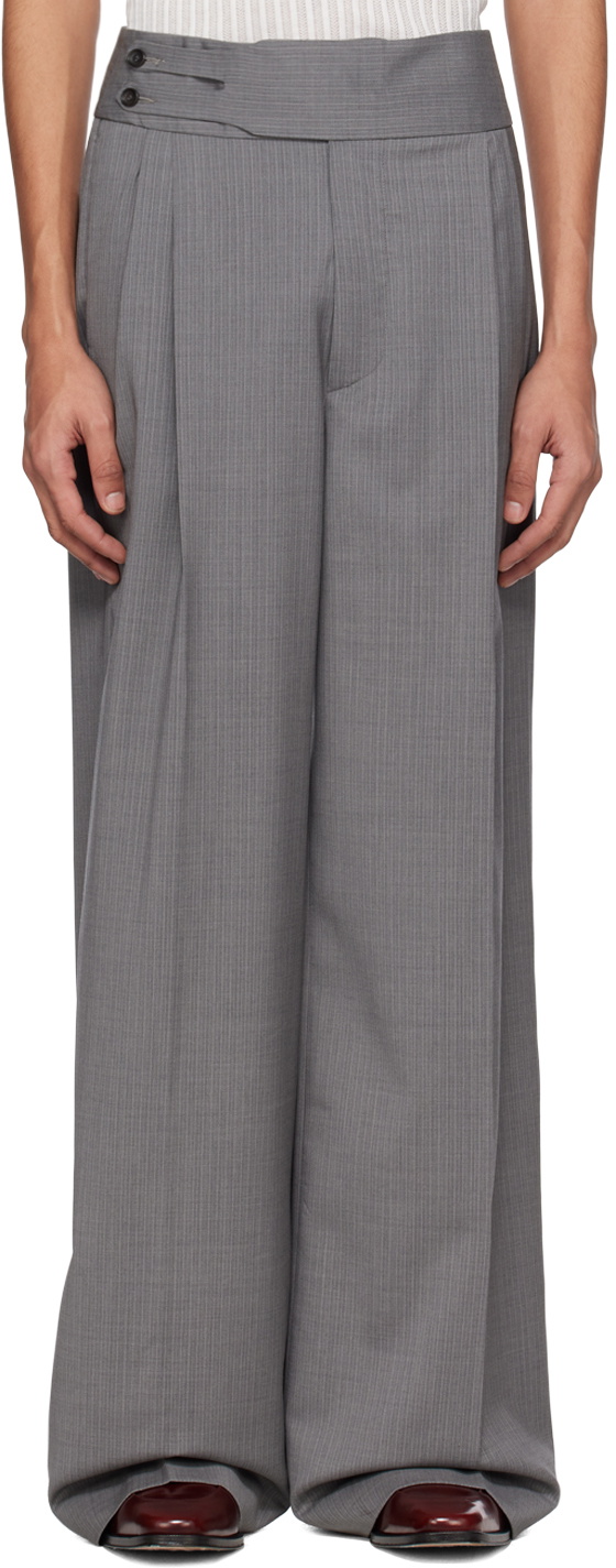 Winnie New York Gray Pinstriped Trousers