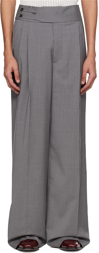 Photo: Winnie New York Gray Pinstriped Trousers