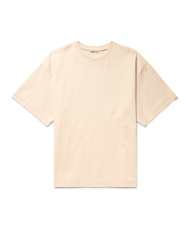 Photo: Auralee - Cotton-Jersey T-Shirt - Neutrals