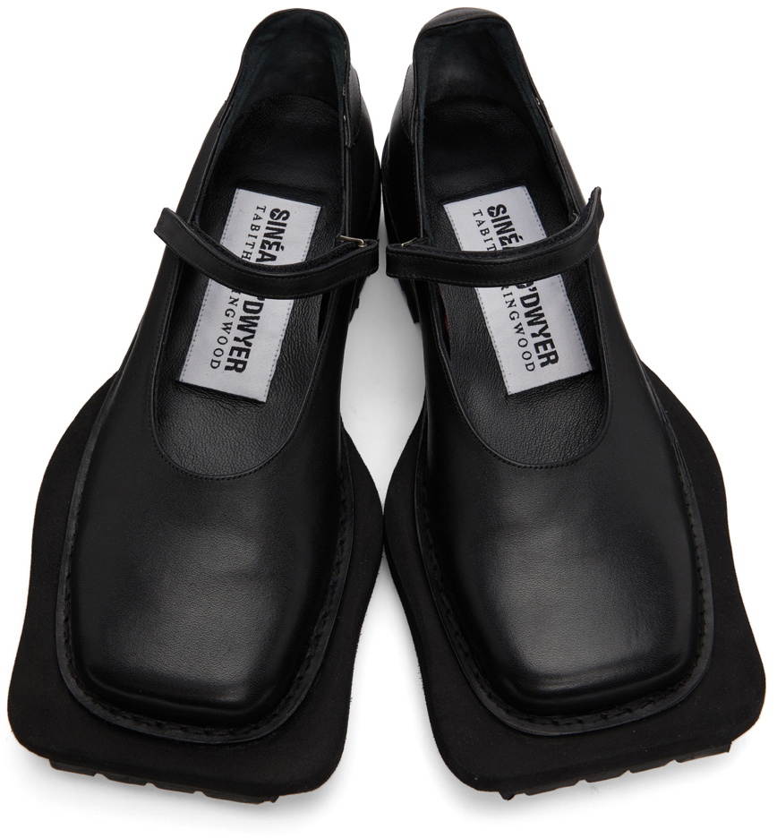 Sinéad O’Dwyer SSENSE Exclusive Black Tabitha Ringwood Edition Leather School Loafers