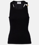Jean Paul Gaultier Piercing cotton jersey tank top