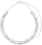 Jil Sander Silver Bamboo Choker