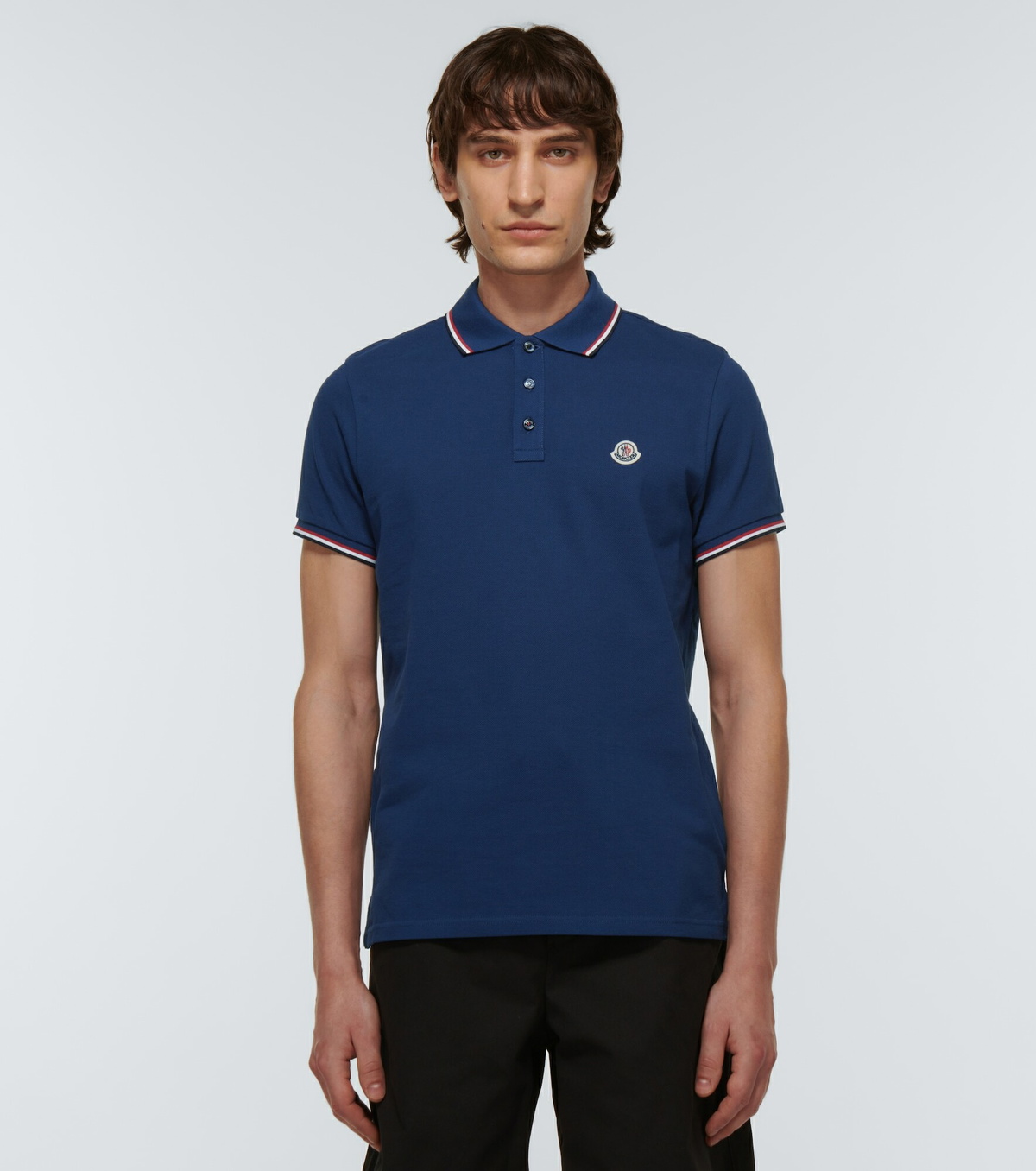 Moncler - Cotton piqué polo shirt Moncler