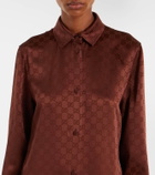Gucci GG satin shirt dress