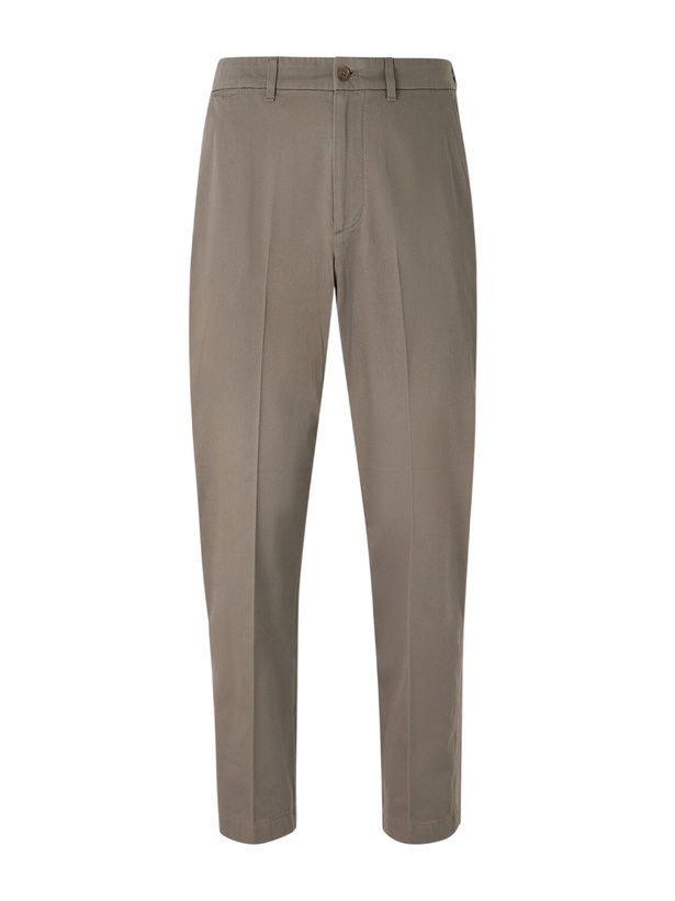 Photo: Dunhill - Straight-Leg Cotton-Twill Chinos - Brown