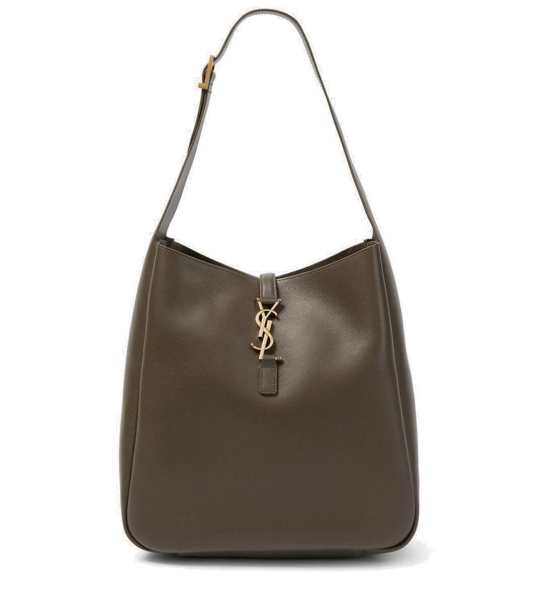 Saint Laurent Gray Lamb Leather Shoulder Bag
