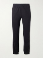 Burberry - Tapered Checked Cotton-Jersey Sweatpants - Black