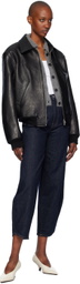 Recto Black Ben Goat Leather Jacket