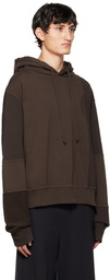 MM6 Maison Margiela Brown Paneled Hoodie