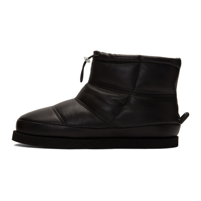 Kenzo Black Leather Kusco Boots Kenzo