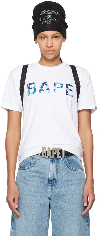 Photo: BAPE White ABC Camo Glitter T-Shirt
