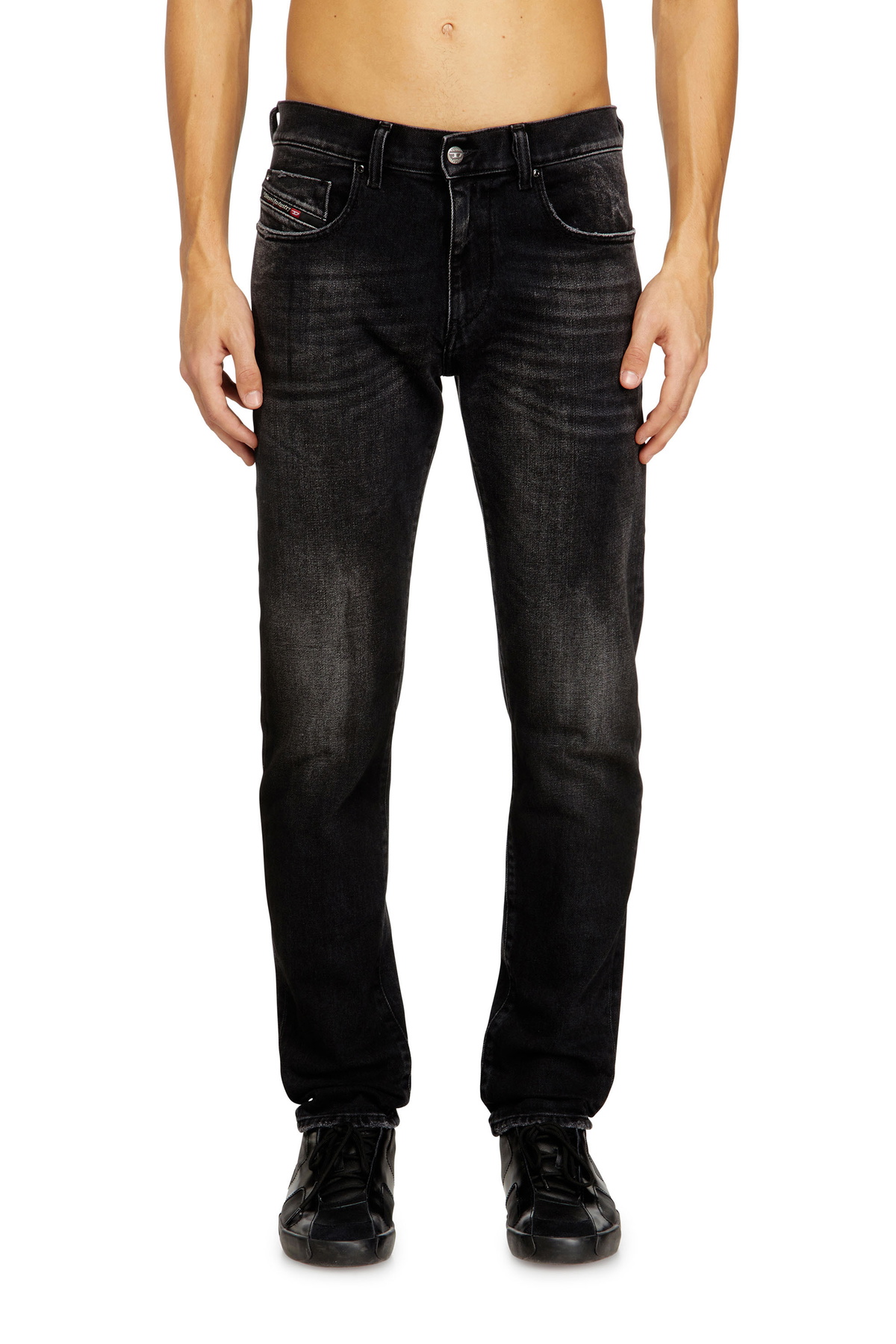 Diesel Black Cotton Slim Fit Jeans main image 1